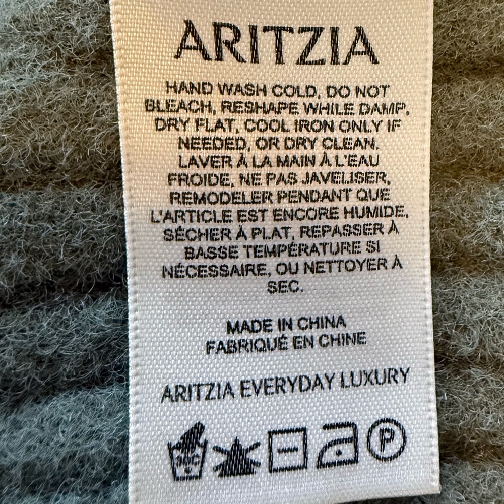Wilfred Free Hush Knit Mini Ribbed Sweater Dress - Sage Green - Size M Aritzia - Picture 7 of 8